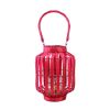 20" Tropicalia Blush Red Cabana Tiki Bar Votive Candle Holder Lantern