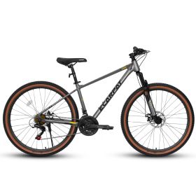 A27312 Ecarpat Mountain Bike 27 Inch Wheels, 21-Speed Mens Womens Trail Commuter City Mountain Bike, Aluminium Frame Disc Brakes Thumb Shifter Front F