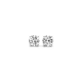 1 cttw Certified IGI Lab Grown Round Diamond Stud Earrings 14k White Gold (G/VS2)