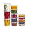 Deli Plastic Storage Containers with Lids 8oz, 16oz, 32oz (10 CT of each - Combo 30CT) Reusable Food Containers, Microwavable & Freezer Friendly - Dis