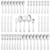 Walchoice 45 Piece Silverware Set with Serving Set, Stainless Steel Flatware Cutlery Set for Home, Metal Eating Utensils Service for 8