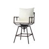 Outdoor Patio Swivel Bar Stool Height Adjustable Barstool with Cushions