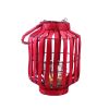 20" Tropicalia Blush Red Cabana Tiki Bar Votive Candle Holder Lantern