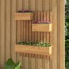 3-Box Wooden Raised Garden Bed with Trellises and Fabric Liners