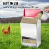 VEVOR Galvanized Poultry Feeder Holds 30lbs of Feed Chicken Feeders No Waste 13.8x8.3x17.7in Hanging Chicken Feeder with Lid Weatherproof Outdoor Coop