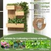 Outdoor Wooden Raised Garden Bed with Hang Hook