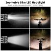 Bike Headlight USB Rechargeable LED Bicycle Front Light IPX6 Waterproof Bicycle Headlight Aluminum Alloy Shell Bike Headlight