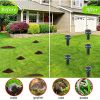 4Pcs Solar Powered Mole Repeller Sonic Gopher Stake Repellent Waterproof Outdoor For Farm Garden Yard