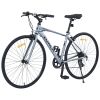 Shimano 7 Speed Hybrid Bike Aluminum Alloy Frame C-Brake 700C Road Bike For men women's City Bicycle