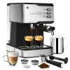 Espresso Machine, Espresso and Cappuccino latte Maker 20 Bar Pump Coffee Machine Compatible with ESE POD capsules filter&Milk Frother Steam Wand,950W,