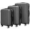 3-in-1 Multifunctional Large Capacity Traveling Storage Suitcase Luggage Set Dark Gray