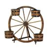 Wagon Wheel Barrel Planter Display