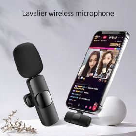 Wireless Lavalier Microphone Portable Audio Video Recording Mini Mic For IPhone Android Long Battery Life Live Broadcast Gaming (Type: 1-1 Type C)