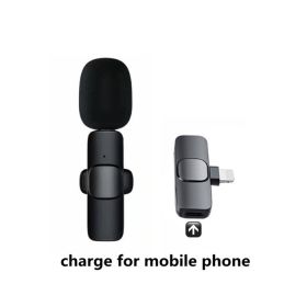 Wireless Lavalier Microphone Portable Audio Video Recording Mini Mic For IPhone Android Long Battery Life Live Broadcast Gaming (Type: 1-1 IOS)