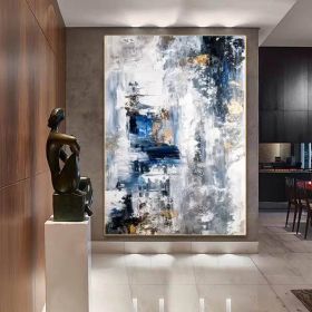 Tornadoes Neutral Color Modern Artwork Large Abstract Oil Painting On Canvas Office Living Room Contemporary Textured White Wall Art No Frame (2: PAINTING WITH INSIDE WOOD FRAME, 1: 100X150CM)