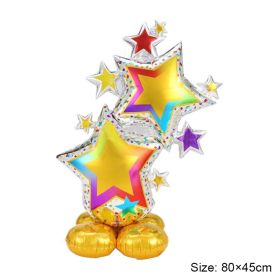 Standing Happy Birthday Foil Valentine Day Balloons Decor Love Bear Party Decorations Gold Love Anniversary Inflatable Air Ball (Color: 2, size: As Picture)