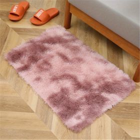 1pc, Tie-Dyed Plush Shag Furry Area Rug for Bedroom, Living Room, Nursery, and Kids Room - Ultra Soft and Fluffy, Washable, Non-Shedding, and Perfect (Color: Tie Dye Pink, size: 19.69*31.5inch)