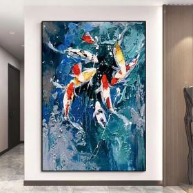 Handmade Oil Painting Canvas Wall Art Decoration Modern Animal Colourful Elephant Home Entryway Living Room Bedroom Luxurious Decoration Painting (style: 3, size: 90X120cm)