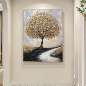 Hand Painted Oil Painting Abstract Tree Landscape Oil Painting On Canvas Original Tree Canva Wall Art Textured Wall Art Custom Acrylic Painting Living (style: 1, size: 60X90cm)