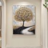 Hand Painted Oil Painting Abstract Tree Landscape Oil Painting On Canvas Original Tree Canva Wall Art Textured Wall Art Custom Acrylic Painting Living