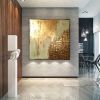 Hand Painted Oil Paintings  Abstract Gold leaf texture painting Home Decor Living Room Hallway Luxurious Decorative Painting