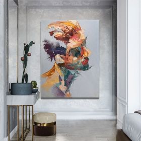 Hand Painted Oil Painting Abstract Portrait Wall Art Hand painted-Man Knife Oil Paintings On Canvas-Hand Made-For Home Decoration (style: 1, size: 50X70cm)