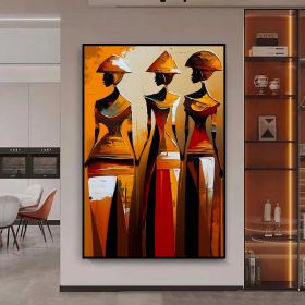 Handmade Oil Paintng African Abstract Art Figure Painting On Canvas Colorful Figure Art Painting Modern Art Wall Art For Home Decor (style: 1, size: 120x160cm)