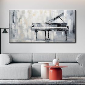 Hand Painted Large Original Piano Oil Painting Abstract High Quality Grey Wall Art Contemporary Artwork Modern Texture Living Room Deco Customizable G (style: 1, size: 140x280cm)