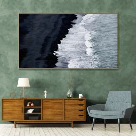 Original Oil Painting Sunrise Ocean Painting Large Canvas Coast Painting Sea Landscape Painting Palette Bedroom Painting Home Decor Christmas gift (style: 1, size: 40x80cm)