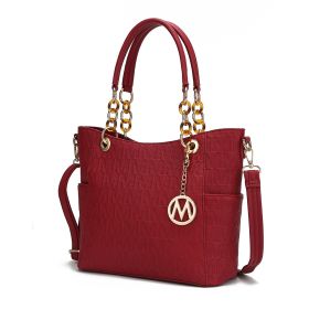 MKF Collection Rylee Vegan Leather Women Tote Handbag by Mia k (Material: Polycarbonate, Color: Red)