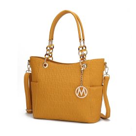 MKF Collection Rylee Vegan Leather Women Tote Handbag by Mia k (Material: Polycarbonate, Color: Mustard)