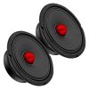 5 CORE 6.5" Mid-Range Bullet Pro Audio Car Speaker, Red Aluminium Bullet, Loudspeaker 1000W Max 4 Ohms - Premium Quality Audio Door Speakers for Car o