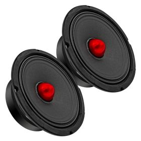 5 CORE 6.5" Mid-Range Bullet Pro Audio Car Speaker, Red Aluminium Bullet, Loudspeaker 1000W Max 4 Ohms - Premium Quality Audio Door Speakers for Car o (size: 2PCS 6.5 Car Audio 4oHM)