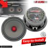 5 CORE 6.5" Mid-Range Bullet Pro Audio Car Speaker, Red Aluminium Bullet, Loudspeaker 1000W Max 4 Ohms - Premium Quality Audio Door Speakers for Car o