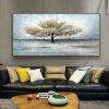 Handmade Oil Painting On Canvas Wall Art Decoration Modern Abstract Tree Painting Home Living Room Bedroom Luxurious Decoration Painting