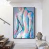 Handpainted large Sexy Naked Back Wall Art Sexy Girl woman Modern Abstract Nude Oil Painting on Canvas Home Entryway Living Room Bedroom Luxurious Dec