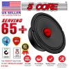 5 CORE 6.5" Mid-Range Bullet Pro Audio Car Speaker, Red Aluminium Bullet, Loudspeaker 1000W Max 4 Ohms - Premium Quality Audio Door Speakers for Car o