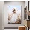 Handmade Oil Painting Nice Day Sky Sea Meadow Flowers Painting on Canvas Handmade Wall Art Original Oil Artwork for Home Living Room Bedroom  Office D