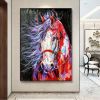 Oil Painting Handmade Hand Painted Wall Art Mintura Modern Abstract Horse Animal Home Living Room hallway bedroom luxurious decorative painting