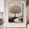 Hand Painted Oil Painting Abstract Tree Landscape Oil Painting On Canvas Original Tree Canva Wall Art Textured Wall Art Custom Acrylic Painting Living