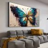 Handmade Oil Painting Original Textured Butterfly Oil Painting On Canvas Large Wall Art Abstract Colorful Animal Painting Custom Boho Wall Decor Home