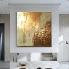 Hand Painted Oil Paintings  Abstract Gold leaf texture painting Home Decor Living Room Hallway Luxurious Decorative Painting