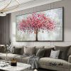 Handmade Oil Painting On Canvas Wall Art Decoration Modern Abstract Red Tree Picture For Home Decor Rolled Frameless Unstretched Painting