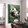 Hand Painted Oil Painting Original Panda Oil Painting on Canvas Large Textured Wall Art Abstract Nature Art Custom Animal Painting Modern Living room