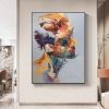 Hand Painted Oil Painting Abstract Portrait Wall Art Hand painted-Man Knife Oil Paintings On Canvas-Hand Made-For Home Decoration