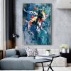 Handmade Oil Painting Canvas Wall Art Decoration Modern Animal Colourful Elephant Home Entryway Living Room Bedroom Luxurious Decoration Painting