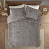 Ruched Fur Down Alternative Comforter Set