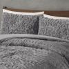 Ruched Fur Down Alternative Comforter Set