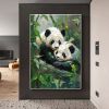 Hand Painted Oil Painting Original Panda Oil Painting on Canvas Large Textured Wall Art Abstract Nature Art Custom Animal Painting Modern Living room