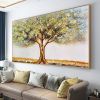 Handmade Tree Landscape Oil Paintings On Canvas Wall Art Decoration Modern Abstract  Painting Home Living Room Bedroom Luxurious Decoration Painting